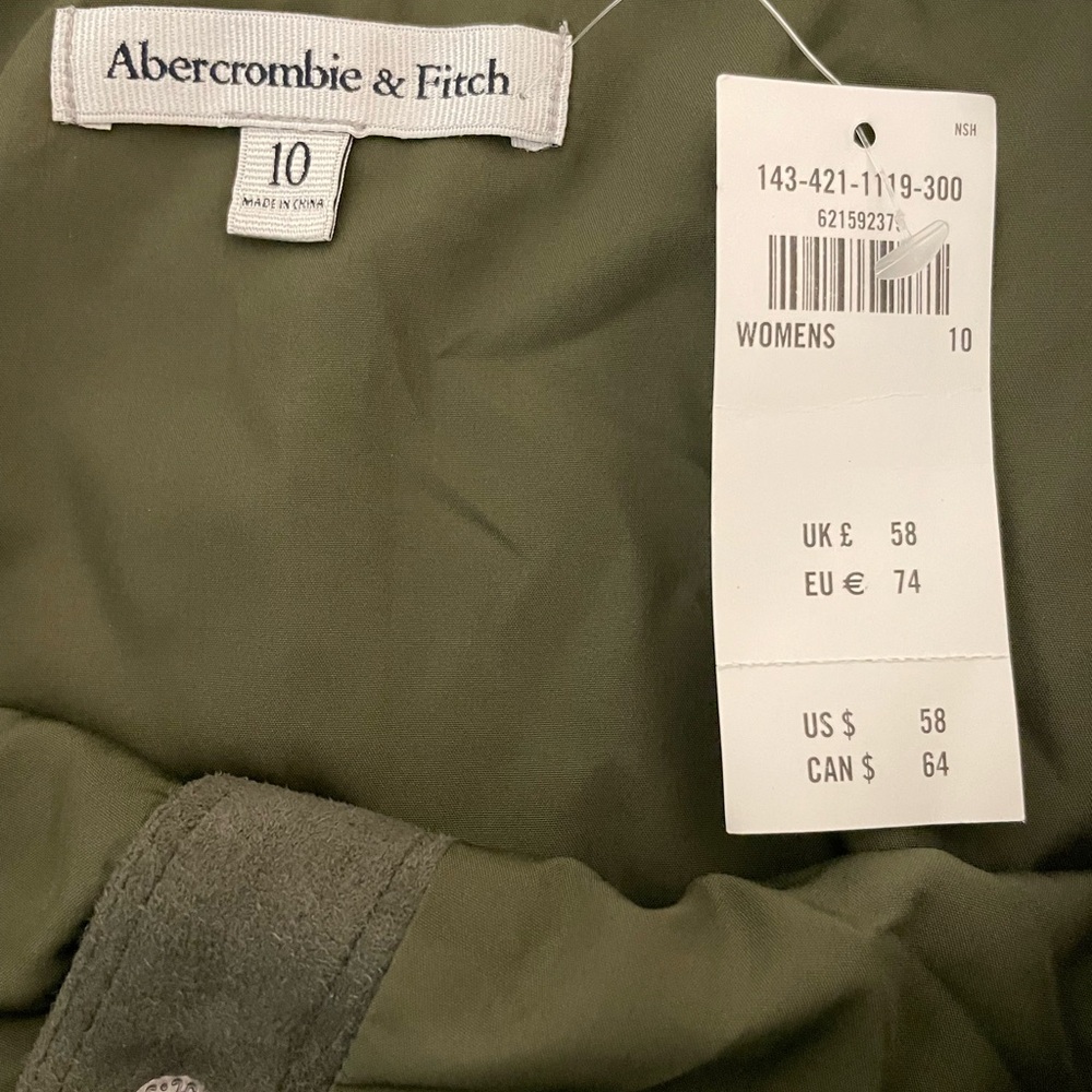 Abercrombie & Fitch Faux Suede Button Front Mini Skirt - Picture 3 of 3